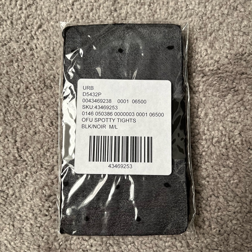 Urban Outfitters Sheer Black Polka Dot Pantyhose